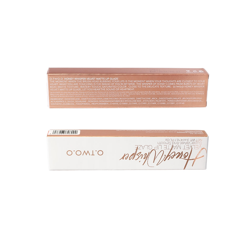 O.TWO.O HONEY WHISPER VELVET MATTE LIP GLAZE