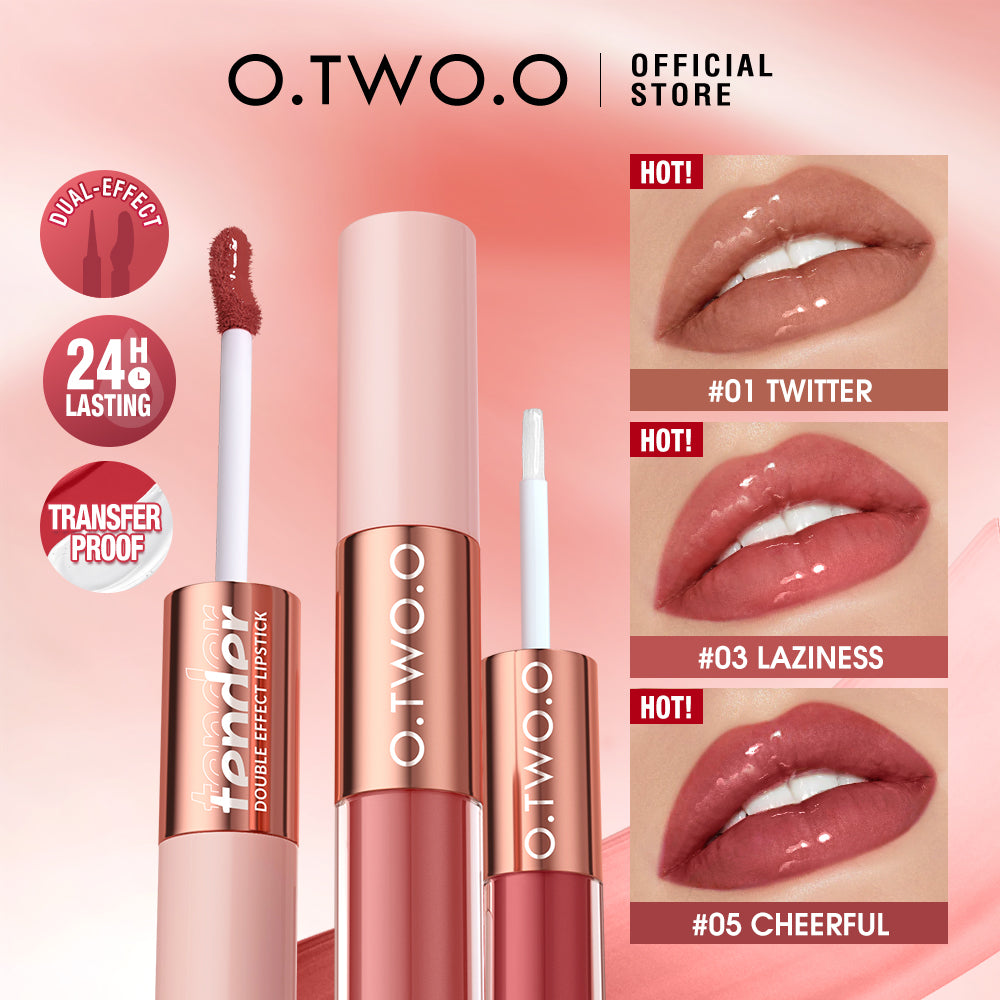 O.TWO.O DOUBLE EFFECT MATTE AND GLOSS LIPSTICK