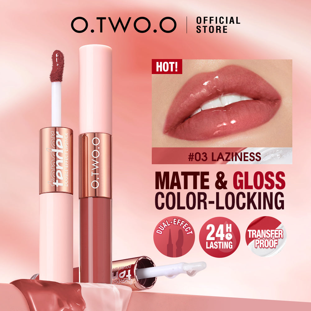 O.TWO.O DOUBLE EFFECT MATTE AND GLOSS LIPSTICK