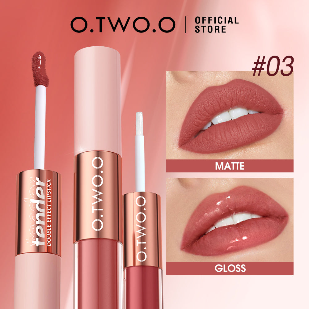 O.TWO.O DOUBLE EFFECT MATTE AND GLOSS LIPSTICK