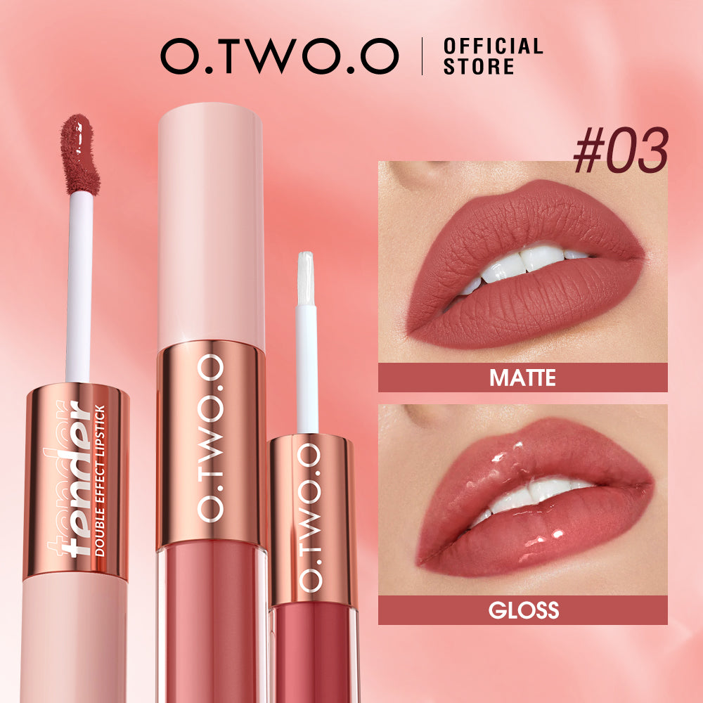 O.TWO.O DOUBLE EFFECT MATTE AND GLOSS LIPSTICK