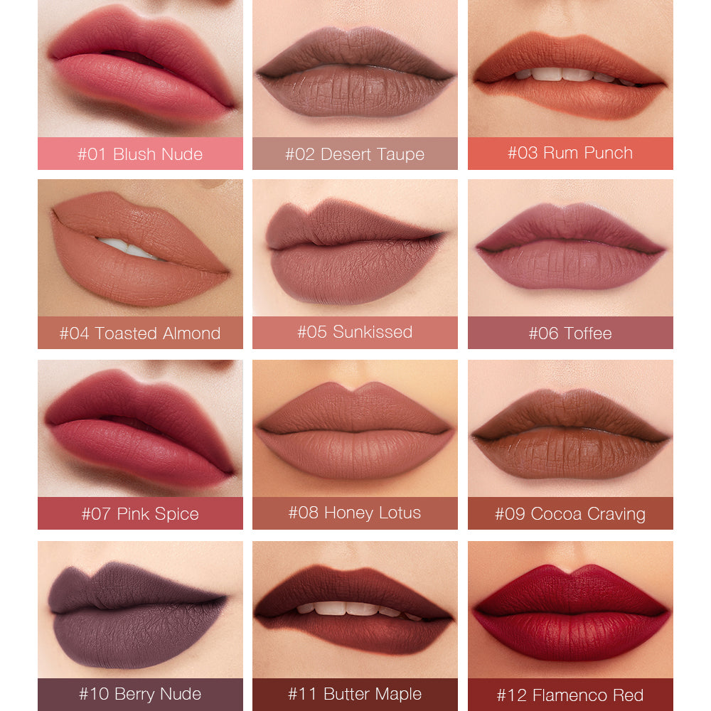 O.TWO.O HONEY WHISPER VELVET MATTE LIP GLAZE